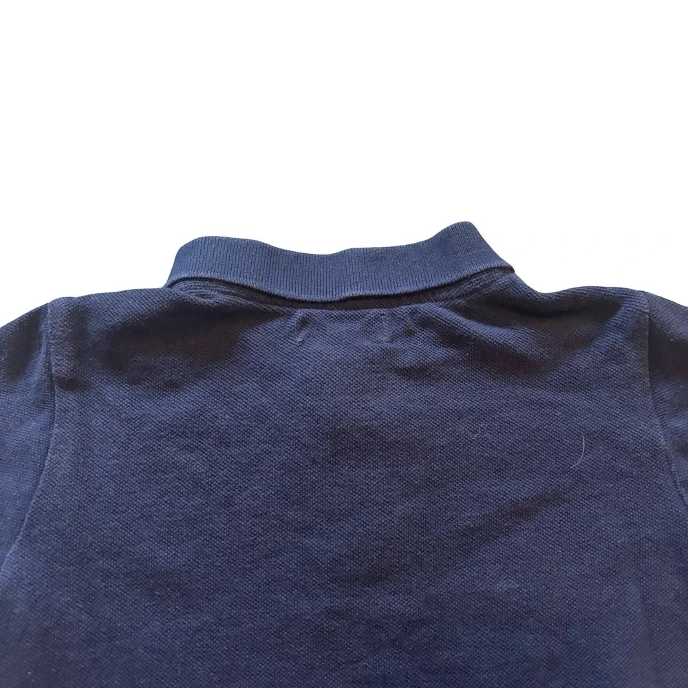 Ralph Lauren Kids Navy Blue Long Sleeve Polo Shirt Red Pony Logo 24M
